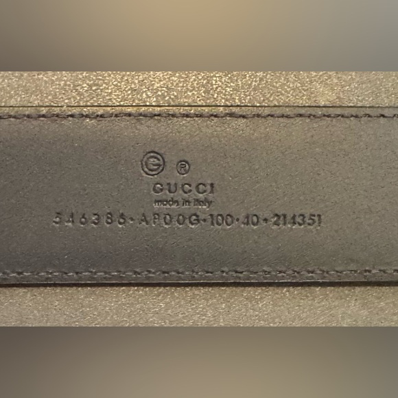 Gucci Leather Interlocking G Belt - Size 100/40 - Picture 7 of 10